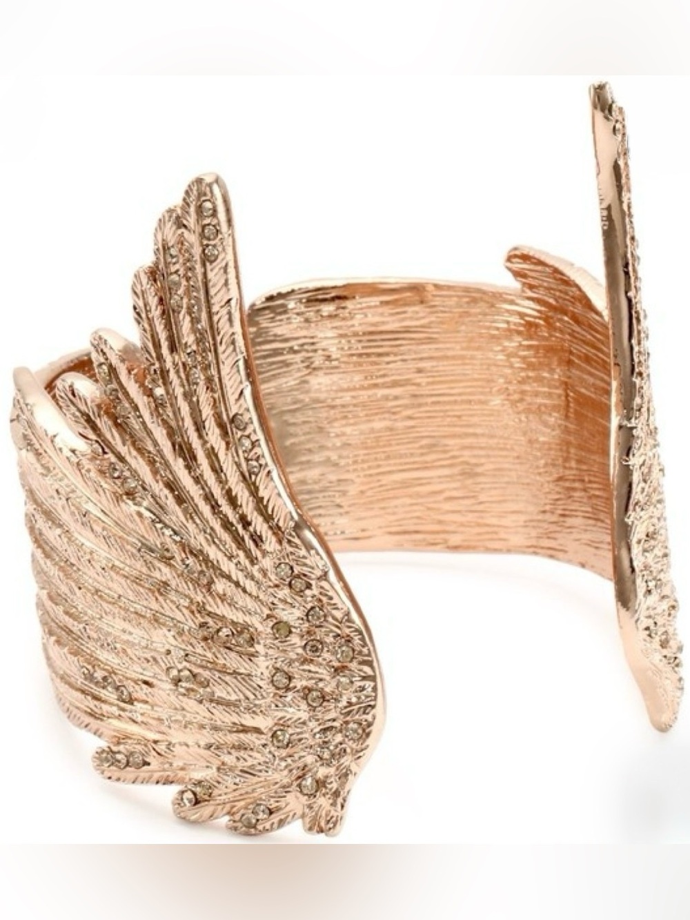 Wild Fox Rose Gold Wing Cuff Bracelet with Swarovski Crystal Embellishments